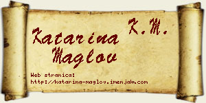 Katarina Maglov vizit kartica